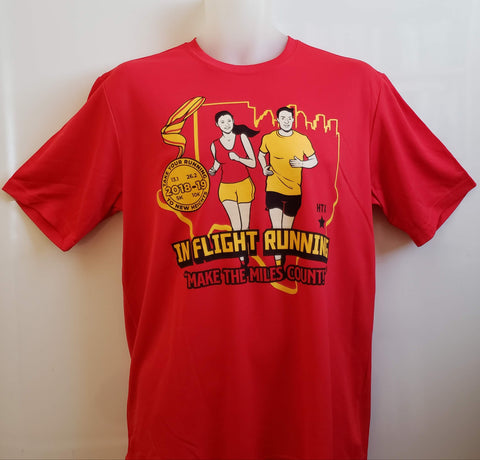 2018-19 In Flight Running - Men's Dry Fit T - Medal Time - Red