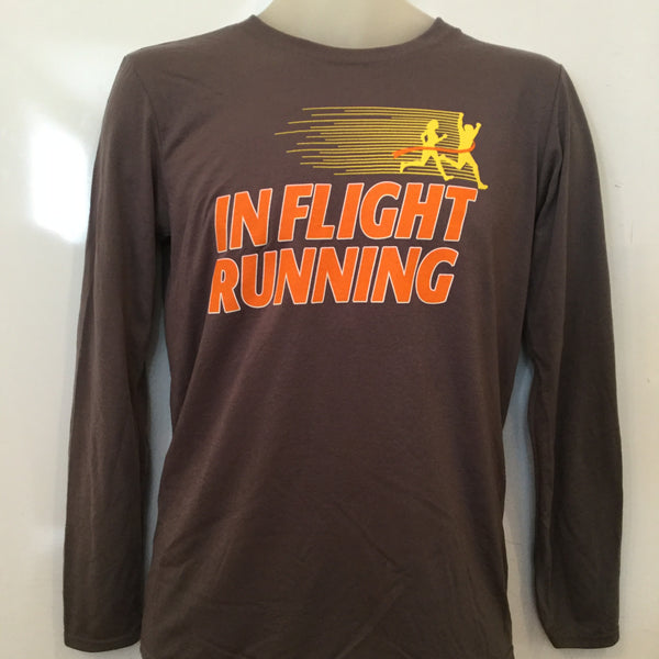 2016-17 In Flight Running - Gildan Unisex Long Sleeve Dry Fit - Smokey Gray