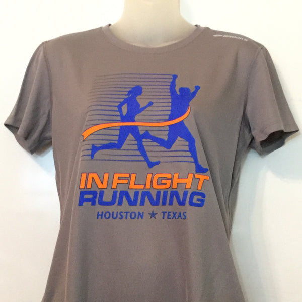 2015-16 In Flight Running - Women's T -  Dry Fit - New Logo - Gray