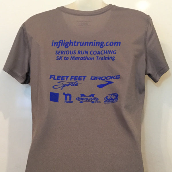 2015-16 In Flight Running - Women's T -  Dry Fit - New Logo - Gray