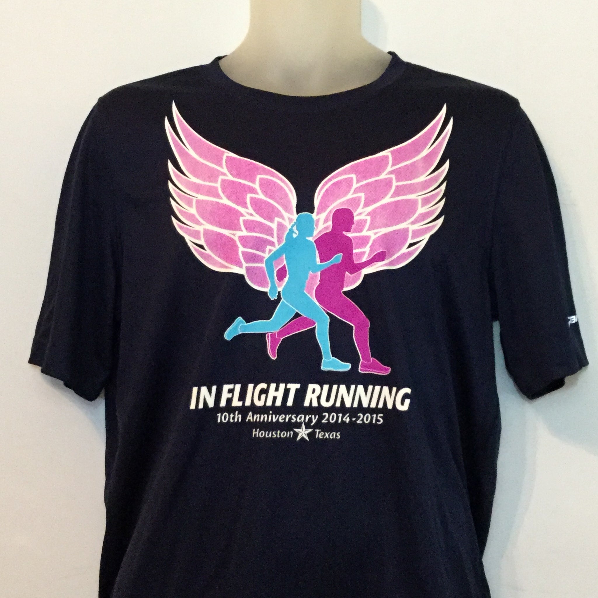 2014-15 In Flight Running - Men's Team T -  Dry Fit - Winged Runners - Navy
