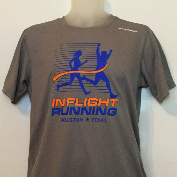 2015-16 In Flight Running - Men's T -  Dry Fit - New Logo - Gray