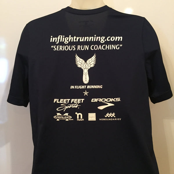 2014-15 In Flight Running - Men's Team T -  Dry Fit - Winged Runners - Navy